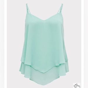 Torrid NWT GEORGETTE LAYERED SWING CAMI